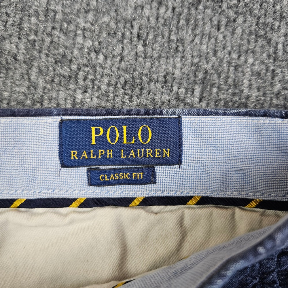 Polo Ralph Lauren Floral Shorts Mens 35 Classic Fit Hibiscus Blue Coastal Preppy - Picture 3 of 8
